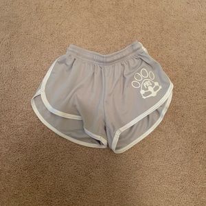 Grey gym shorts